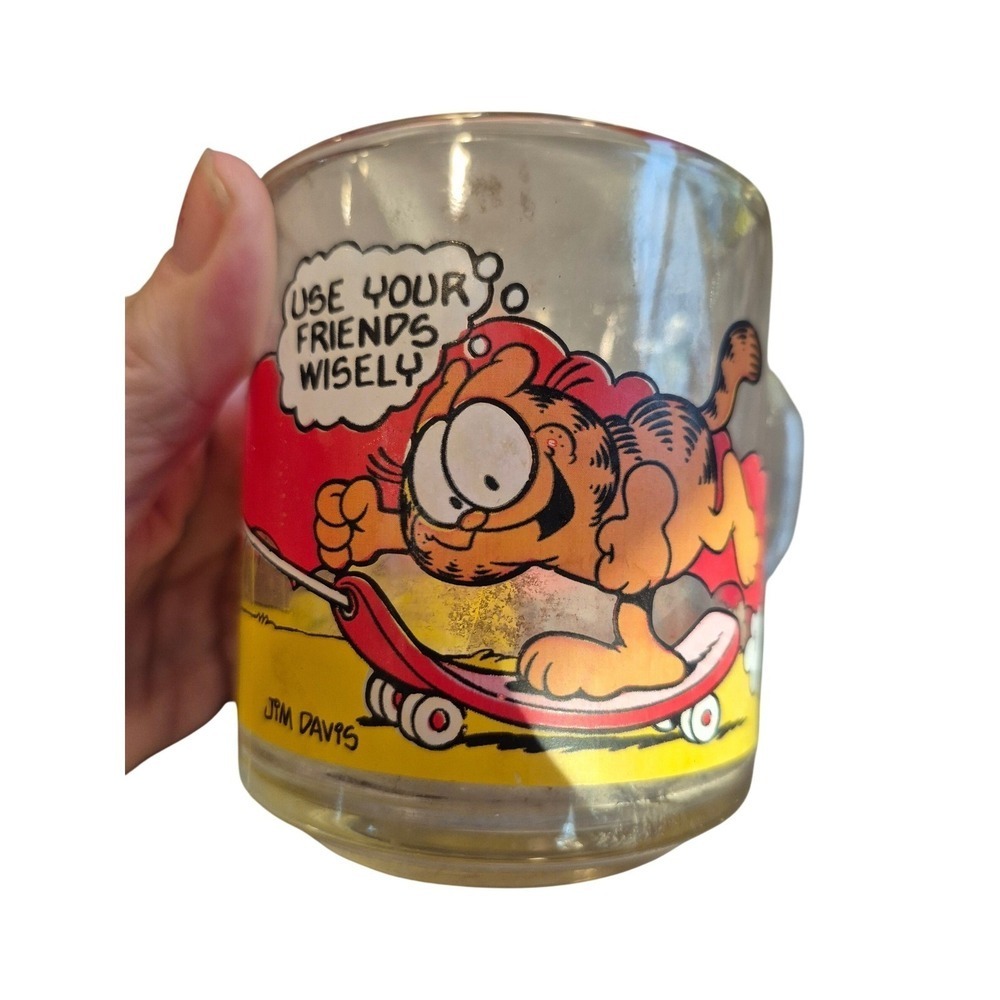 Vintage‎ Garfield McDonald's Glasses 1978 1979 1980 Set of 2 Jim Davis - Picture 7 of 9